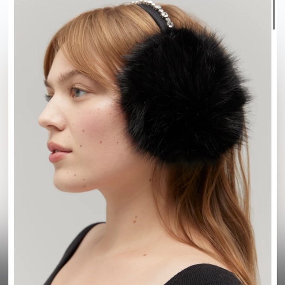 NWT Hill House The Noor Earmuffs in Black - Picture 3 of 5
